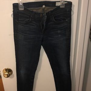 Dark wash skinny jeans